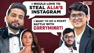 Elvish and Mortal Talk on Alia's Instagram,SRK, Roast Battle With CarryMinati & Social Media Secrets