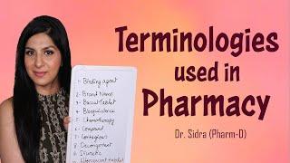 Pharmacy Terminology | Commonly used terms in pharmacy | Pharmacy technician terminology