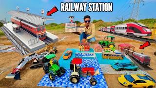 I Build A Railway Station from RC Traxxas Swaraj Vehicles - Chatpat toy TV