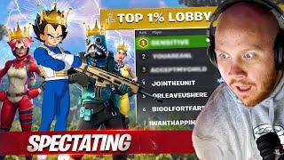 SPECTATING A TOP 1% LOBBY IN FORTNITE