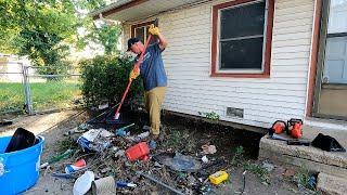 Single FATHER Of 4 OVERWHELMED With Overgrown TRASHY Lawn