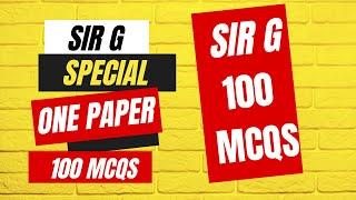 PPSC One Paper Special General Knowledge 100 MCQs #ppsc -PPSC -FPSC-NTS : For All One Paper -Sir G