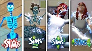 Sims 1 vs Sims 2 vs Sims 3 vs Sims 4 - Electrocution