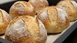 Simple and convenient bread recipe! Crispy on the outside and soft on the inside!