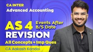 AS 4 Revision - Events After B/S Date | With Questions | CA Inter | CA Aakash Kandoi