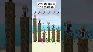 Which Minecraft Axe is the Fastest ...#shorts #minecraft