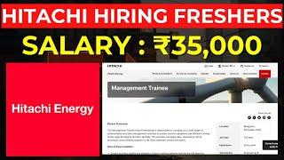 Hitachi Energy Hiring Freshers | Management Trainee (L&I) | BBA/BCA/B.Tech | Entry Level Job 2025