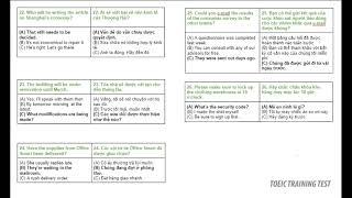 TOEIC Listening 2023 Part 2 có đáp án chi tiết #3