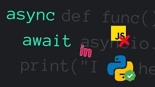 No JS, Async/Await in Python - asyncio