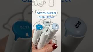 How to make the Glitter Effect with Alcohol Markers for Cozy Coloring #coloring #alcoholmarkers