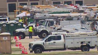 KHOU 11 Investigates: CenterPoint power repair trucks spotted sitting in parking lots
