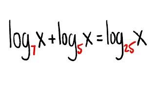 solving a logarithmic equation with different bases