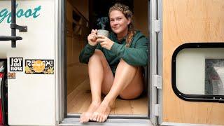 my morning routine living in a truck camper