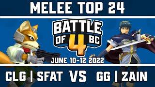 CLG | SFAT vs GG | Zain - Melee Singles Top 24 - Battle of BC 4