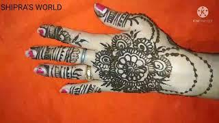 Shipra's Art World || Back hand mehndi design || beautiful tattoo design