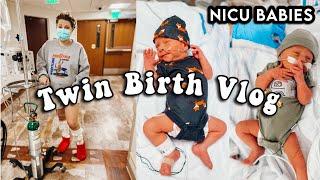 TWIN BIRTH VLOG 2021: C-Section At 32 Weeks & 4 Days! *NICU Babies*