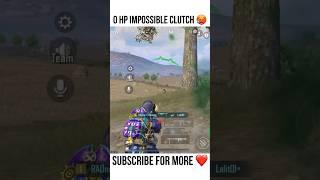 0 Hp impossible 1v4 clutch | #shorts #pubgmobile #bgmi #shortvideo #youtubeshorts #viral