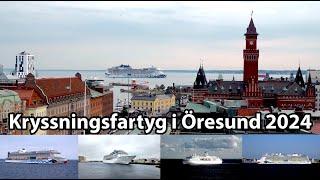 Kryssningsfartyg i Öresund 2024