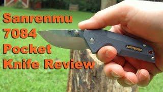 Sanrenmu 7084LUX pocket knife review (12c27).  Light, not too small, and $10!