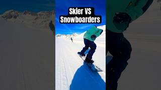 Who’s faster?! #skiing #snowboarding