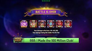 Let's Play Hero wars 668: I Finally Did Over 100 Million Damage in Guild Raid!