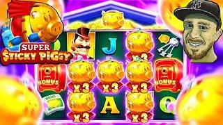 HUGE Bonus Buy On 3 Oak Slot Machine Super Sticky Piggy!!!!