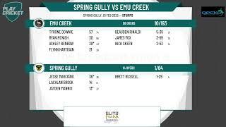 Spring Gully v Emu Creek