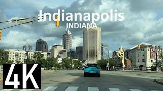 Road Tour Drive of Indianapolis, Indiana in 4K - Driving in Downtown Indy - Visit Indy in this Video