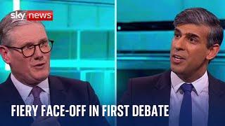 Rishi Sunak and Keir Starmer go head to head in first general election debate