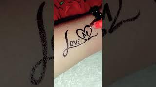 How to create easy M tattoo|M art