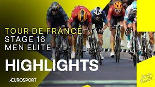 FRANTIC SPRINT IN NIMES  | Tour de France Stage 16 Race Highlights | Eurosport Cycling