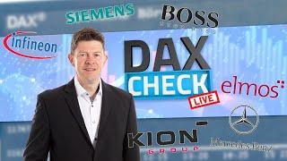 DAX-Check LIVE: Elmos, Hugo Boss, Infineon, Kion, LEG Immobilien, Lufthansa, Mercedes-Benz, Siemens