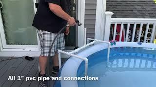 Intex inflatable pool with pvc pump / filter connection and vacuum attachment