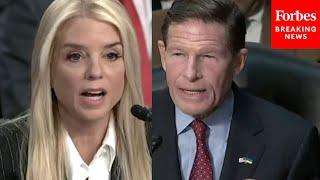 'I Sit Up Here And Speak The Truth': Pam Bondi Spars With Richard Blumenthal In Confirmation Hearing