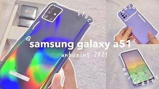 samsung a51 aesthetic unboxing | cute case and wallpaper