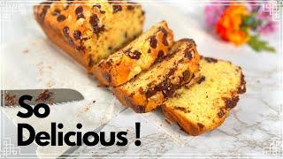 Chocolate Chip Loaf Cake Recipe | Chocolate Chip Cake | Chocolate Chip Loaf Recipe