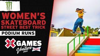 Monster Energy Women’s Skateboard Street Best Trick: Top 3 Runs | X Games Ventura 2024