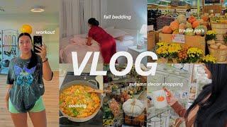 FALL VLOG: autumn is here *aesthetic* home decor, decorate, productive target & trader joes haul 