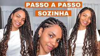 TRANÇAS BOX BRAIDS COM NAGÔ NA LATERAL| REAPROVEITANDO JUMBO