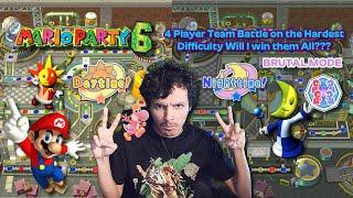 Mario Party 6 50 Turn Board Playthrough 4 Player Team Battle Part 2 Day & Night's Garage Doubles