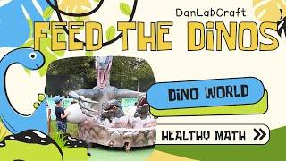 Feed dinosaurs in the Dino World! Healthy Math. Addition, multiplication.