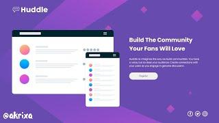 Huddle Landing Page with Introductory Section Master Using Only Simple HTML CSS