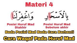 Cara Waqaf (Berhenti) Pada Huruf Mad, Cocok Untuk Pemula + Contoh dan Prakteknya