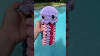 Crochet Jellyfish #crochet #amigurumi #fiberart #crocheting