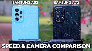 Samsung A52 vs Samsung A72 SPEED TEST & CAMERA Comparison | Zeibiz
