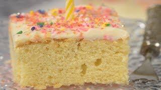 Vanilla Sheet Cake Recipe Demonstration - Joyofbaking.com