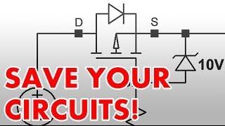 How to protect circuits from reversed voltage polarity!