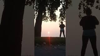 Sunrise Yoga at Lake Michigan