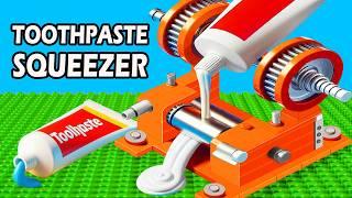 Testing LEGO Toothpaste Squeeze with Colgate Chili Sauce, Mustard