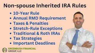 Non-spouse Beneficiary Inherited IRA Rules: 10-Year Rule, RMD requirement, Exceptions, Tax Strategy